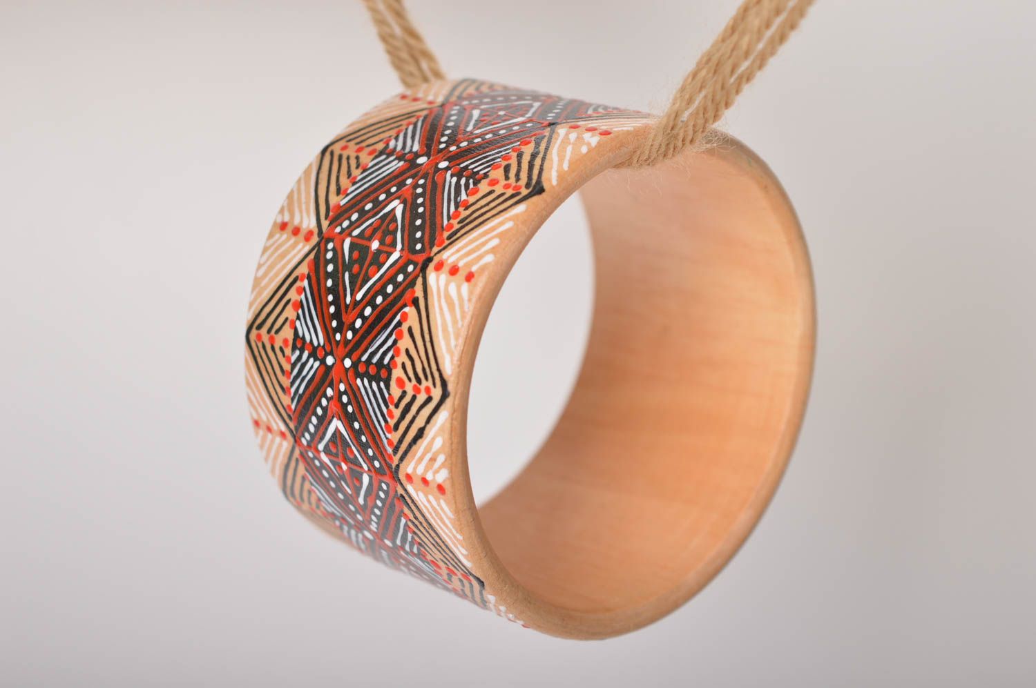Handmade Holz Armband handgemachter Schmuck Damen Armband Ethno Öko bemalt toll foto 5