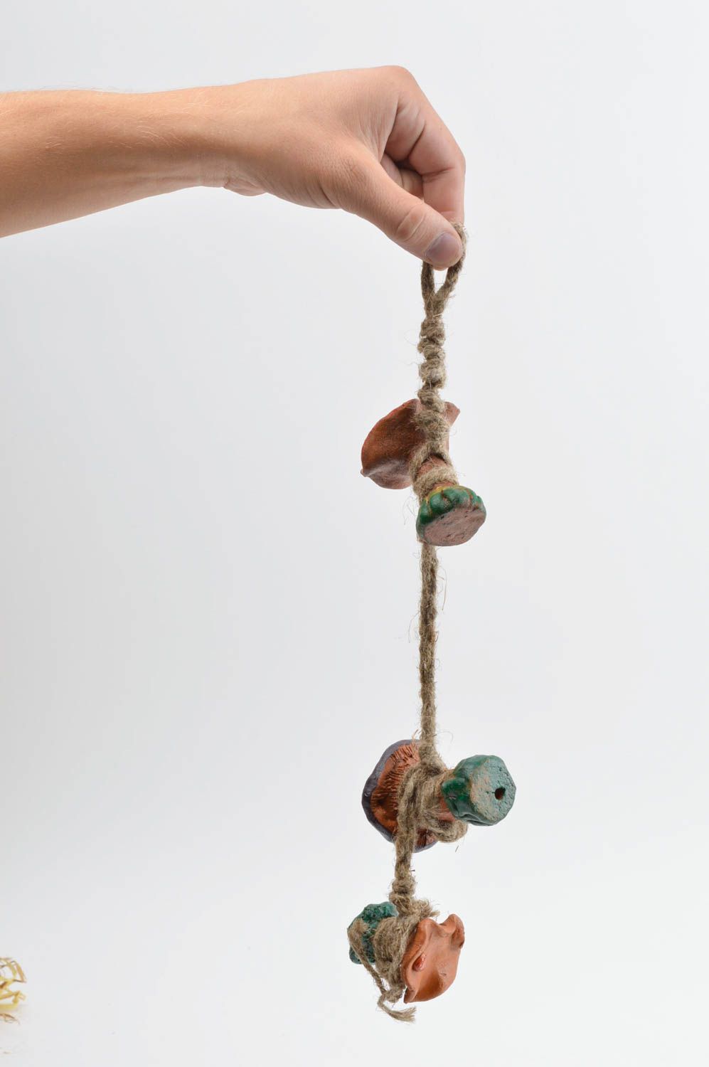 Figurines miniatures fait main Suspension déco 3 champignons Décoration maison photo 5