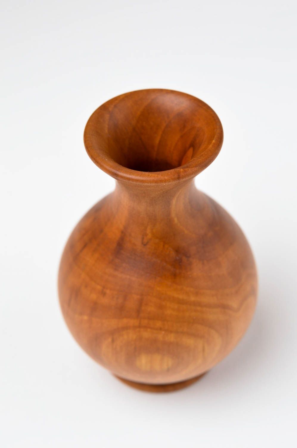 Small 3 inches wooden décor vase 0,13 lb photo 3