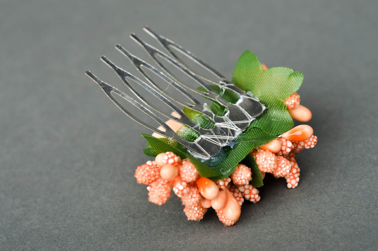Handmade fashion hair comb flowers for hair floral hair clip kids accessories photo 3