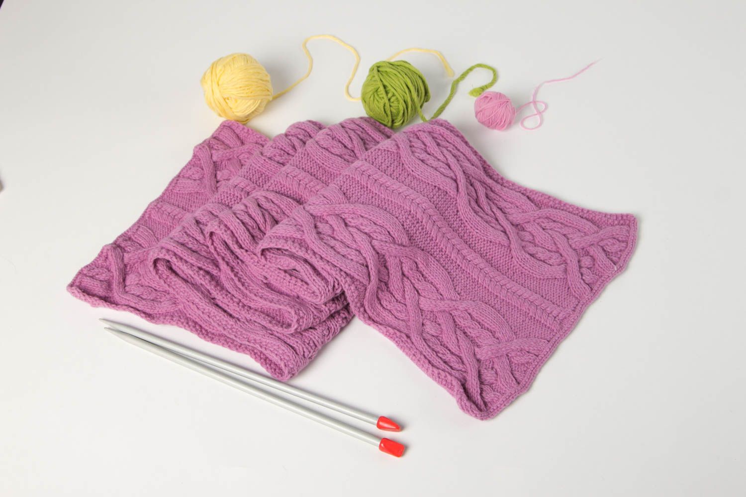 Handmade violetter Damen Schal Accessoire für Frauen Schal Stola aus Wolle foto 1
