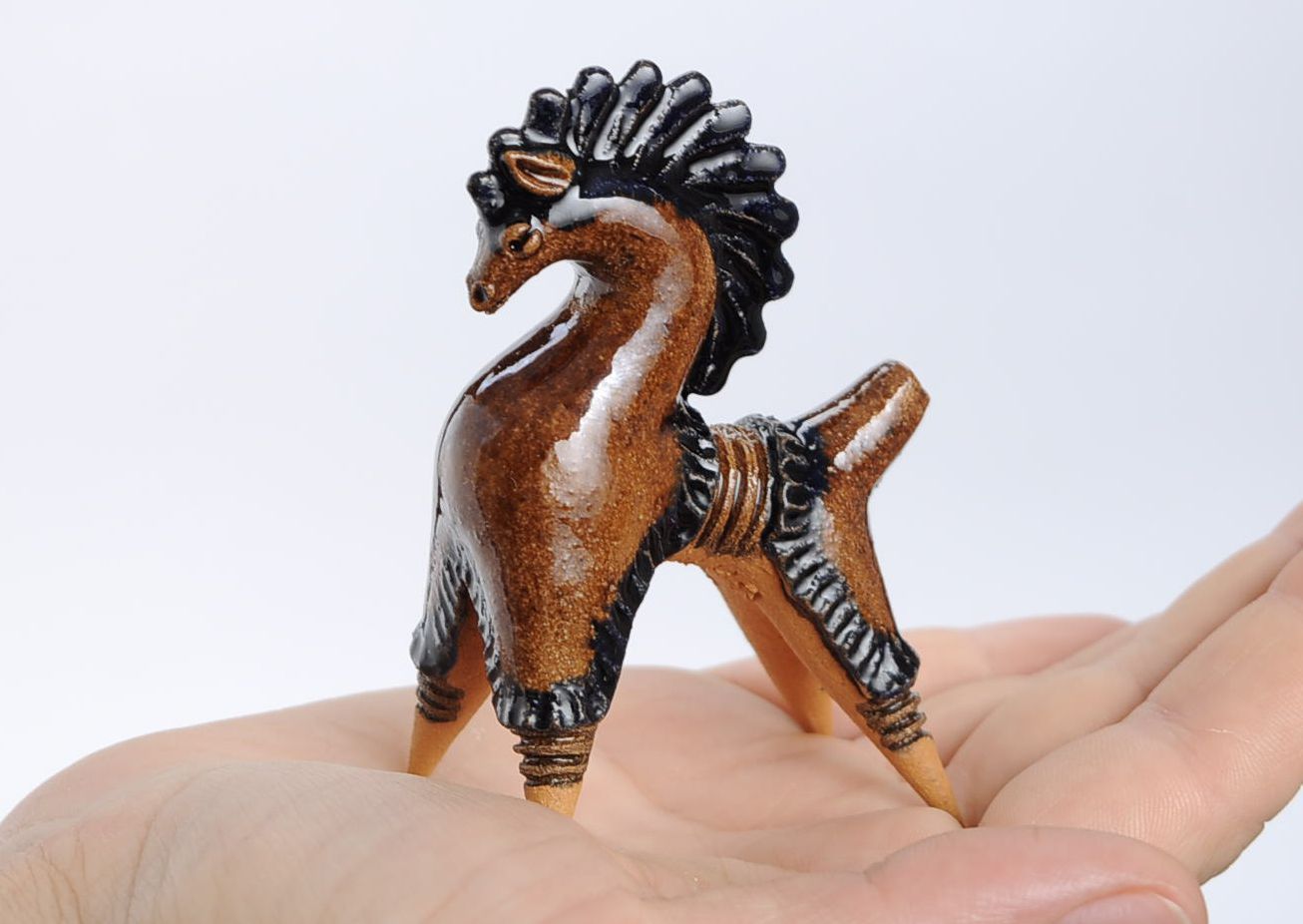 Assobio de cerâmica Cavalo foto 5