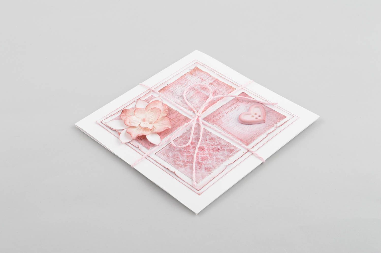 Handmade Papier CD Hülle kreatives Geschenk schöne Verpackung rosa hübsch foto 3