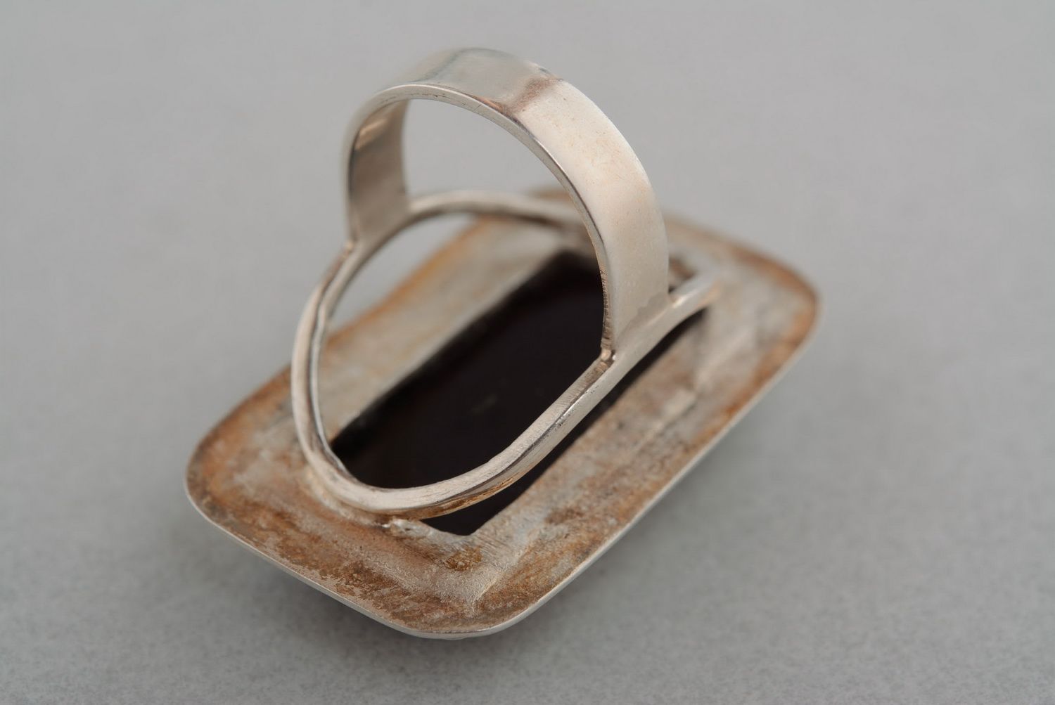 Silber Ring mit Kuhhorn foto 5