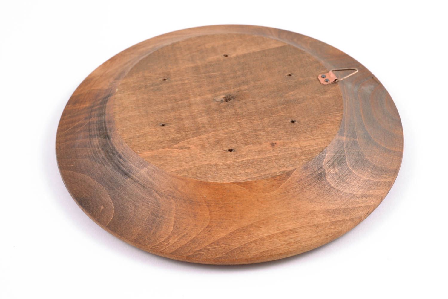 Тарелка из дерева с резьбой и инкрустацией фото 4