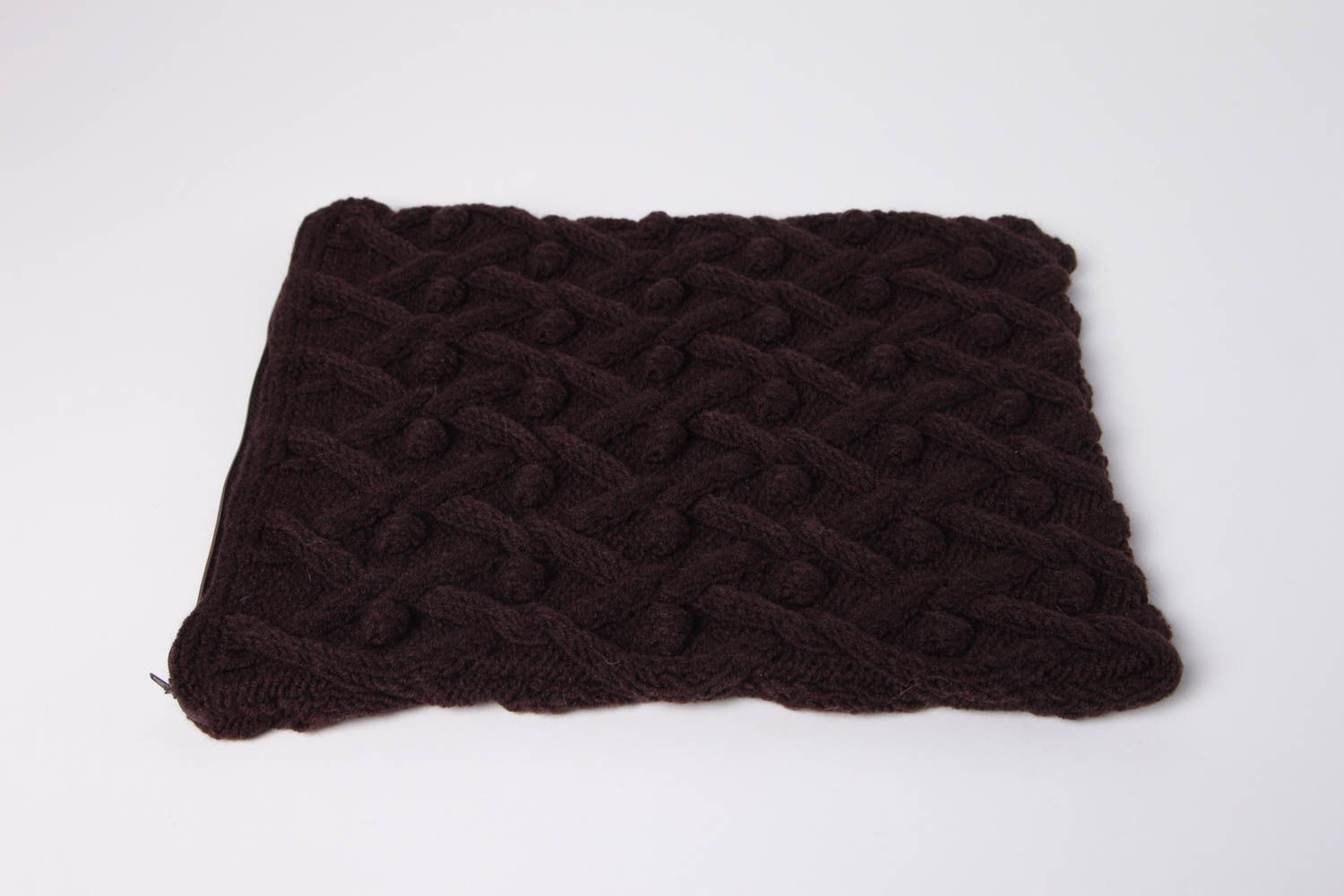 Knitted pillowcase woolen home decor handmade cushion case designer gift for her photo 2