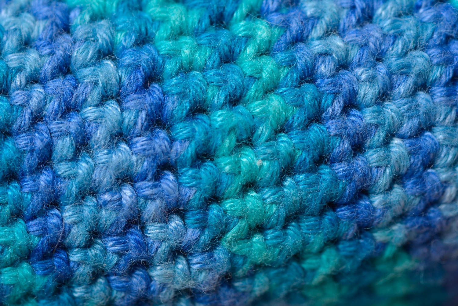 Jouet tricoté au crochet Peluche faite main Cadeau enfant original Chat bleu photo 5