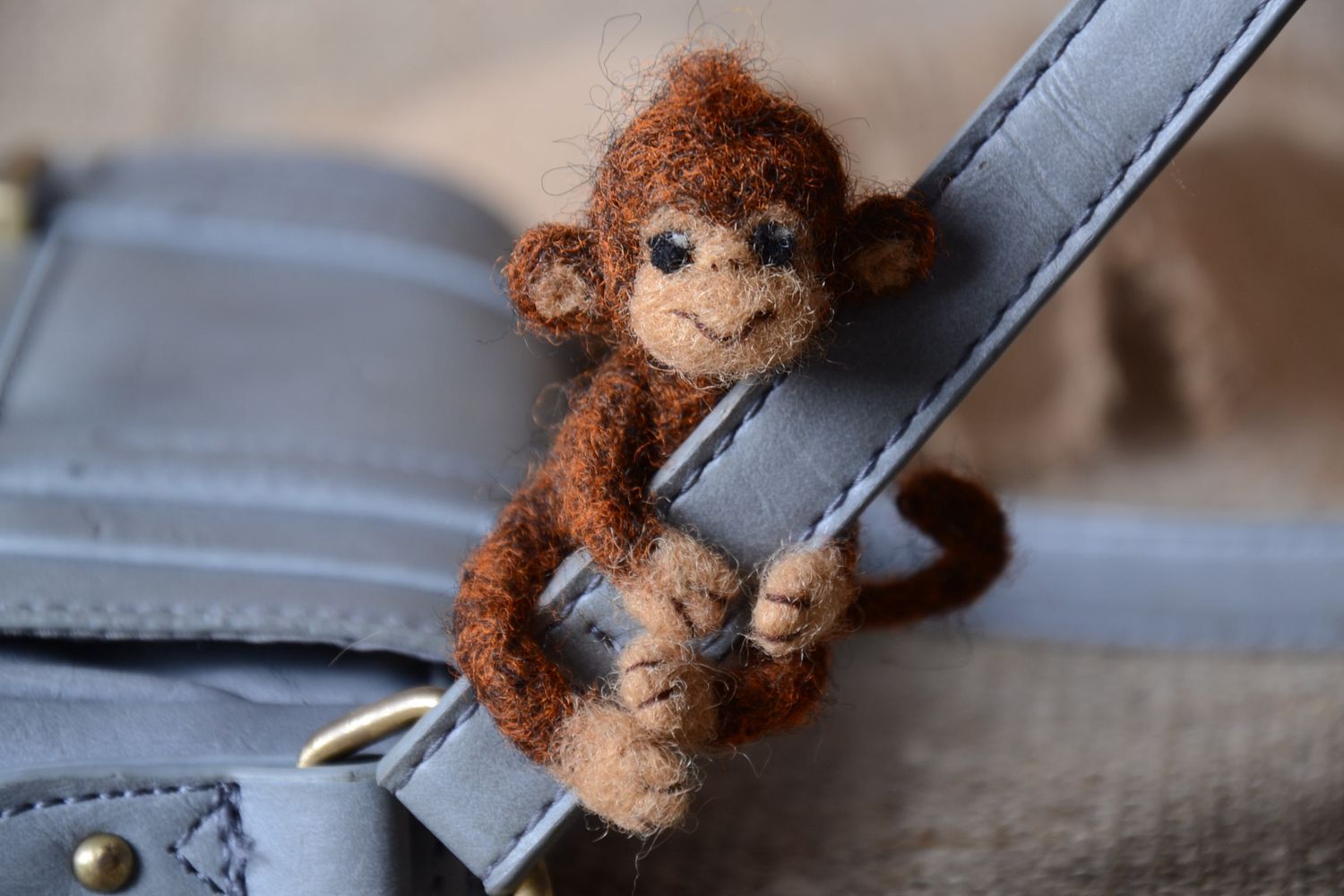 Handmade Schlüssel Anhänger Geschenk für Kinder Schlüssel Schmuck Affe  foto 1