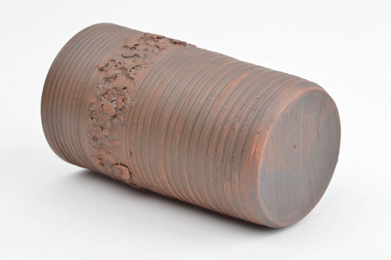 Handgemachte Keramik Becher aus Ton Ethno Geschirr mit Musterung kreativ foto 1