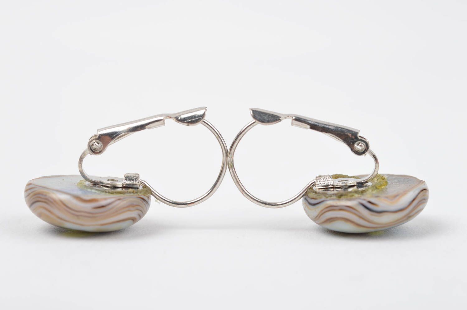 Handmade lange Ohrringe Damen Schmuck Accessoire für Frauen aus Glas schön grell foto 2
