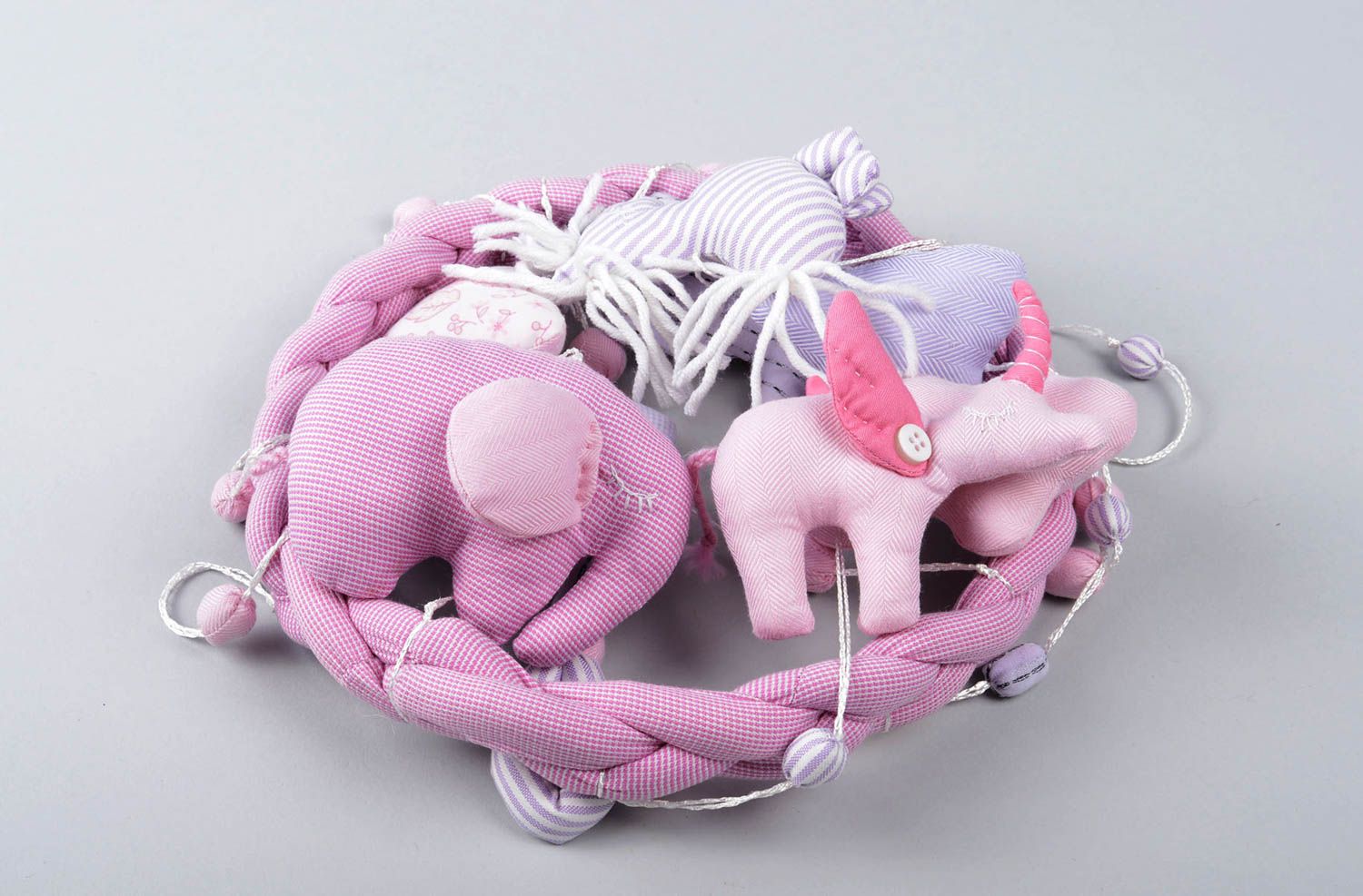 Мобиль на кроватку хэндмэйд игрушка для новорожденного детский мобиль Зоопарк фото 1