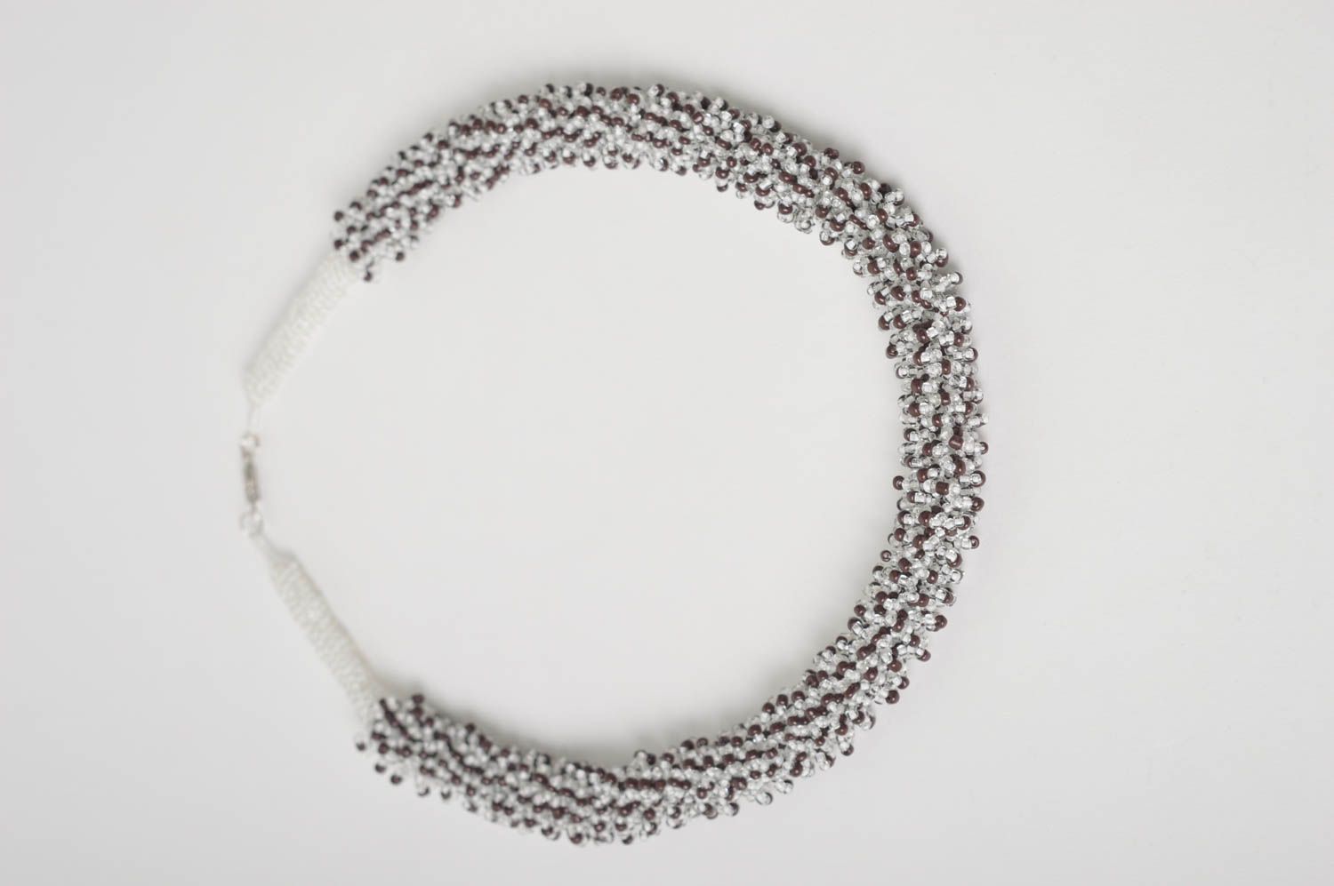 Handmade Schmuck Rocailles Kette Collier Halskette Accessoires für Frauen Litze foto 2