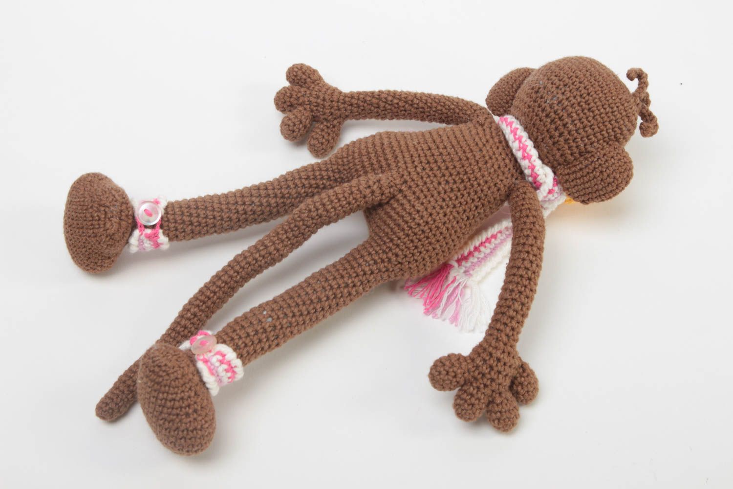 Cute handmade childrens toys crochet soft toy stuffed monkey toy gifts for kids photo 4