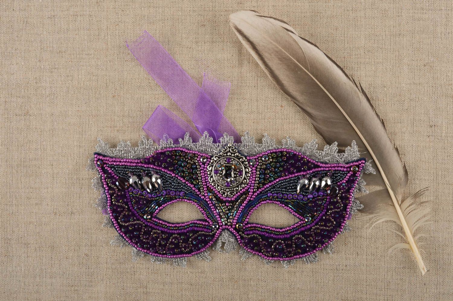 Handmade masquerade mask carnival mask for kids beaded mask gifts for kids photo 1