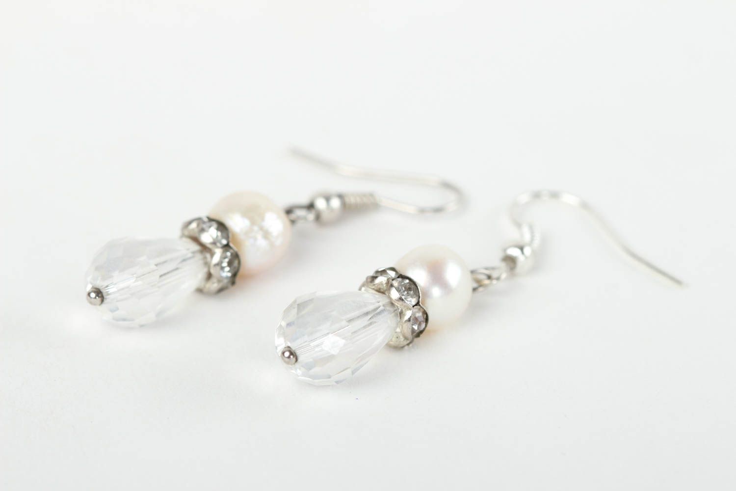 Handmade Ohrringe mit Perlen ausgefallener Ohrschmuck Accessoire für Frauen  foto 3