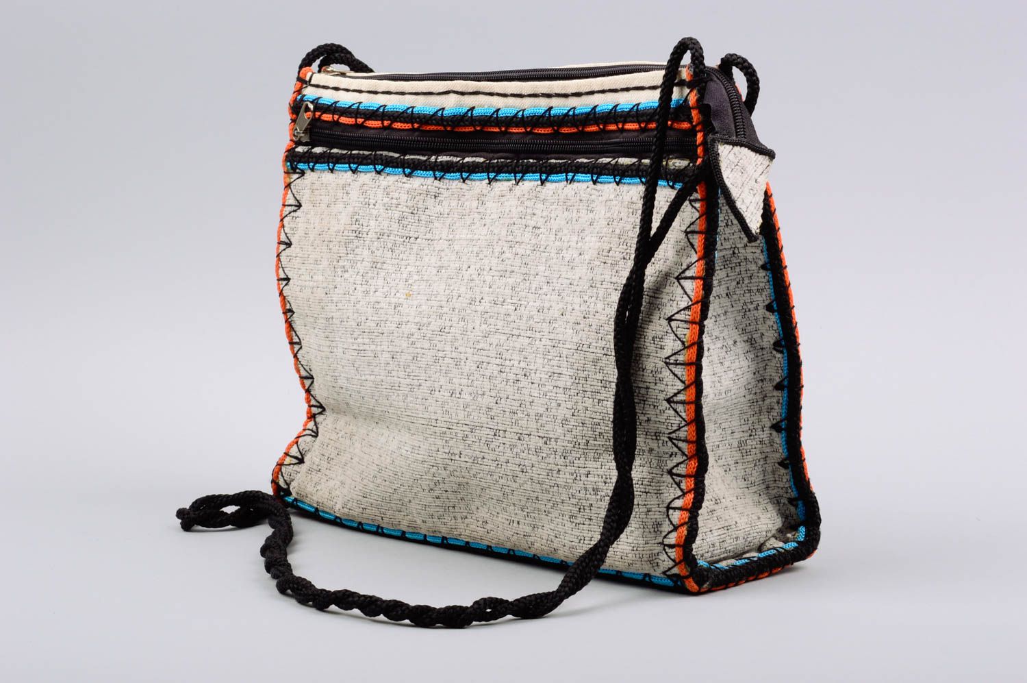 Damen Schultertasche aus Textil originell handmade Accessoire mit Landschaft foto 2
