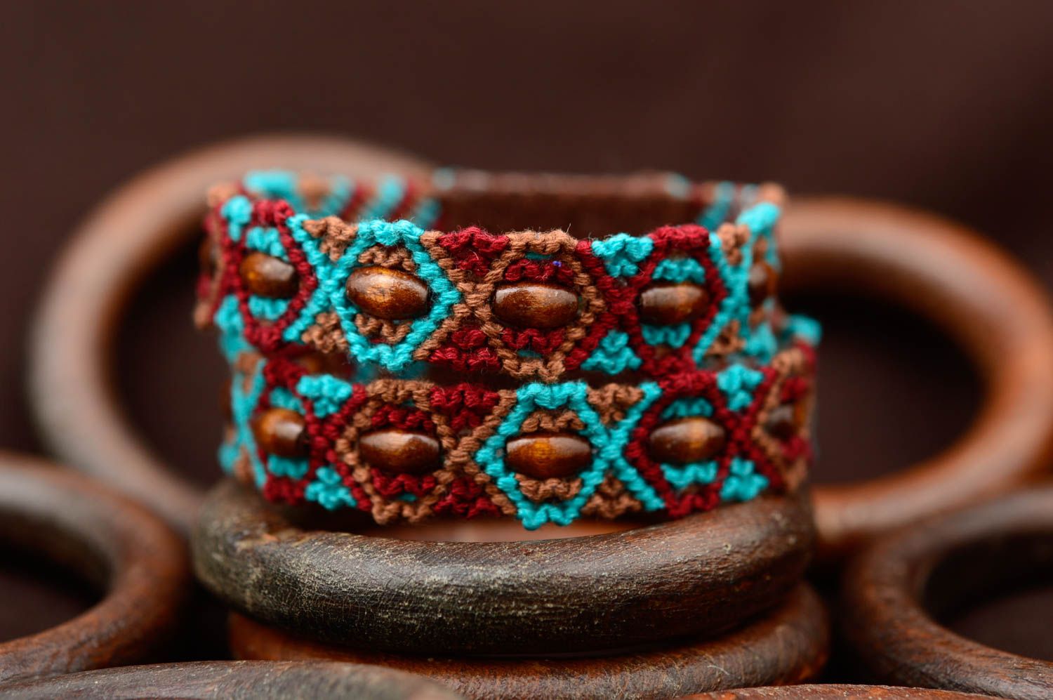 Macrame friendship bracelet handmade woven bracelet for women present for friend photo 1