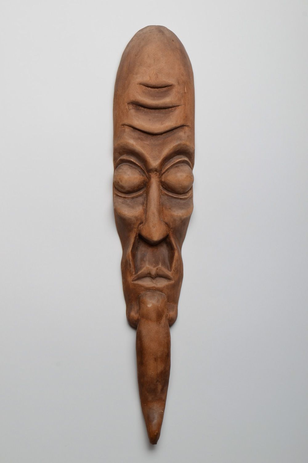 Máscara original decorativa hecha a mano tallada de madera colgante de pared  foto 1
