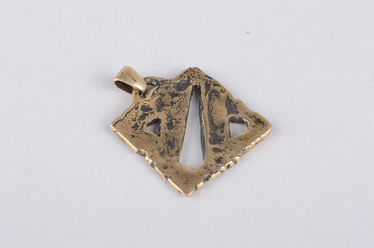 Pendentif métal Bijou fait main bronze Accessoire original Cadeau insolite photo 3