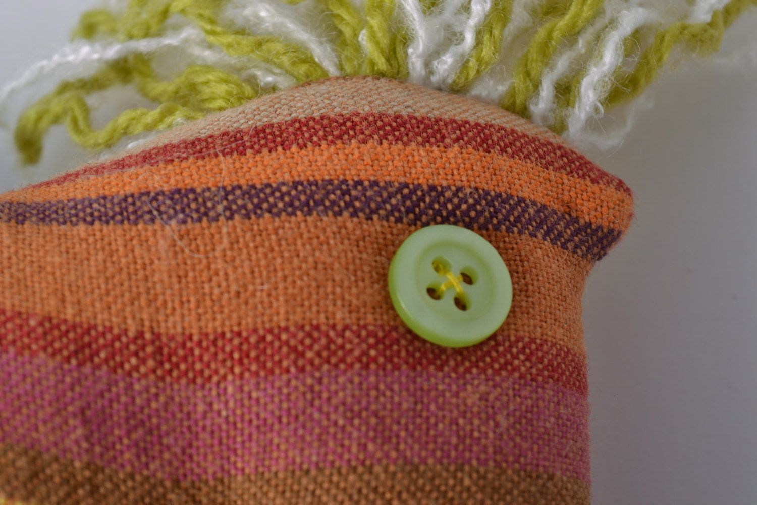 Мягкая игрушка из ткани ручной работы разноцветная для детей и интерьера Конь фото 3