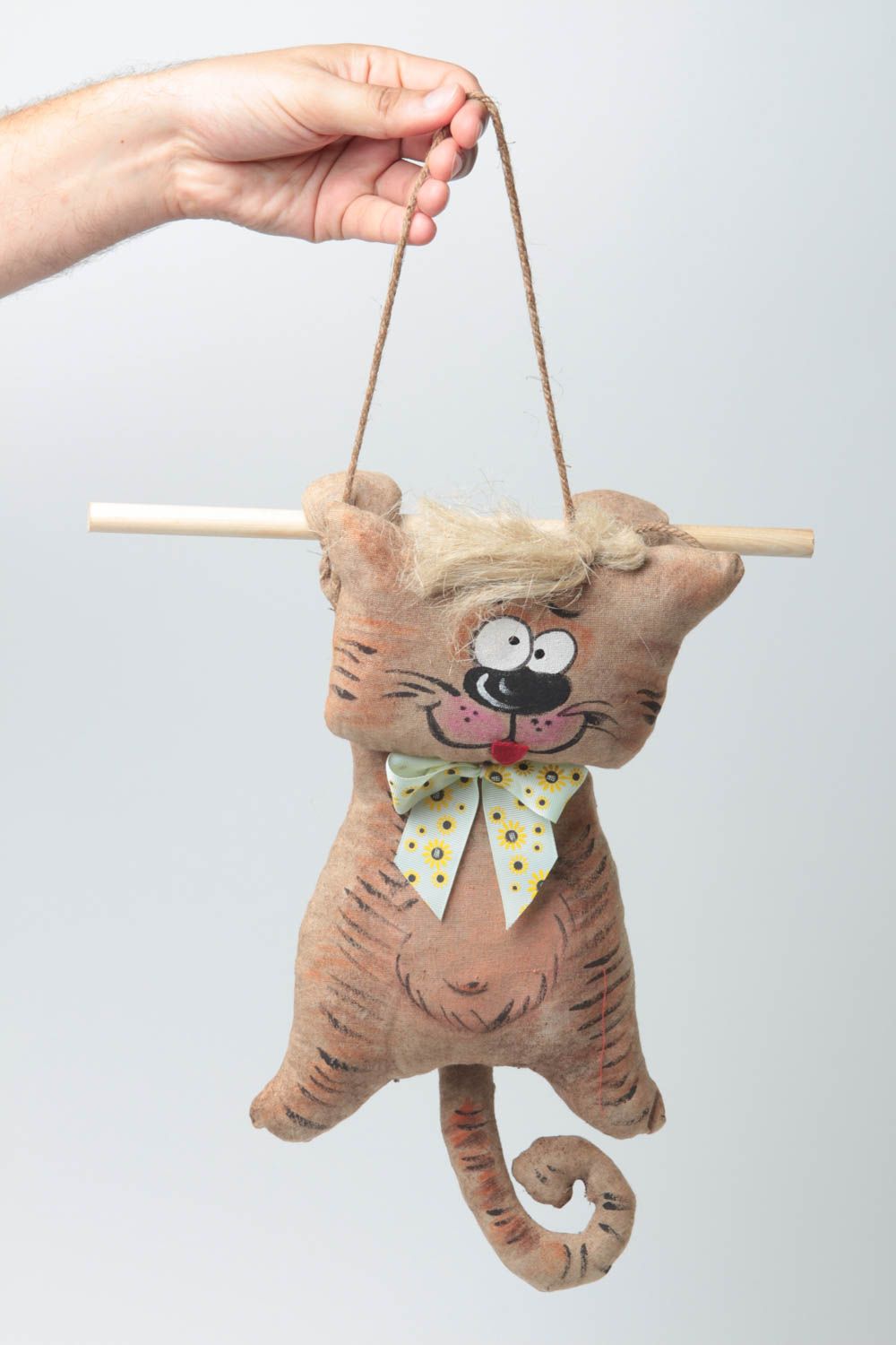 Katze Stofftier handmade Deko Ideen Designer Geschenk weich ausgefallen foto 5