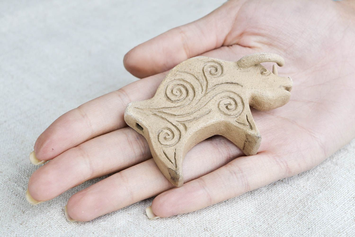 Глиняная свистулька ручной работы игрушка из глины керамический сувенир фото 2