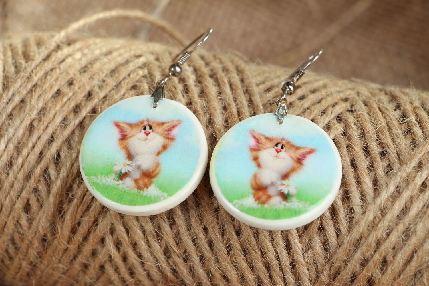 Earrings Kittens photo 3