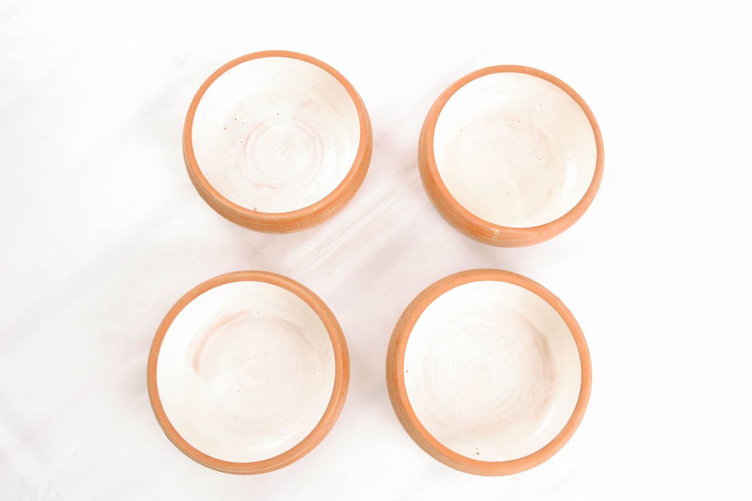 Set of handmade ceramic bowls 4 items 0,5 liters photo 3