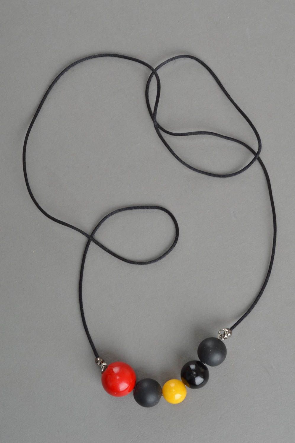 Handmade nephrite necklace cute stylish accessory unusual designer jewelry photo 2