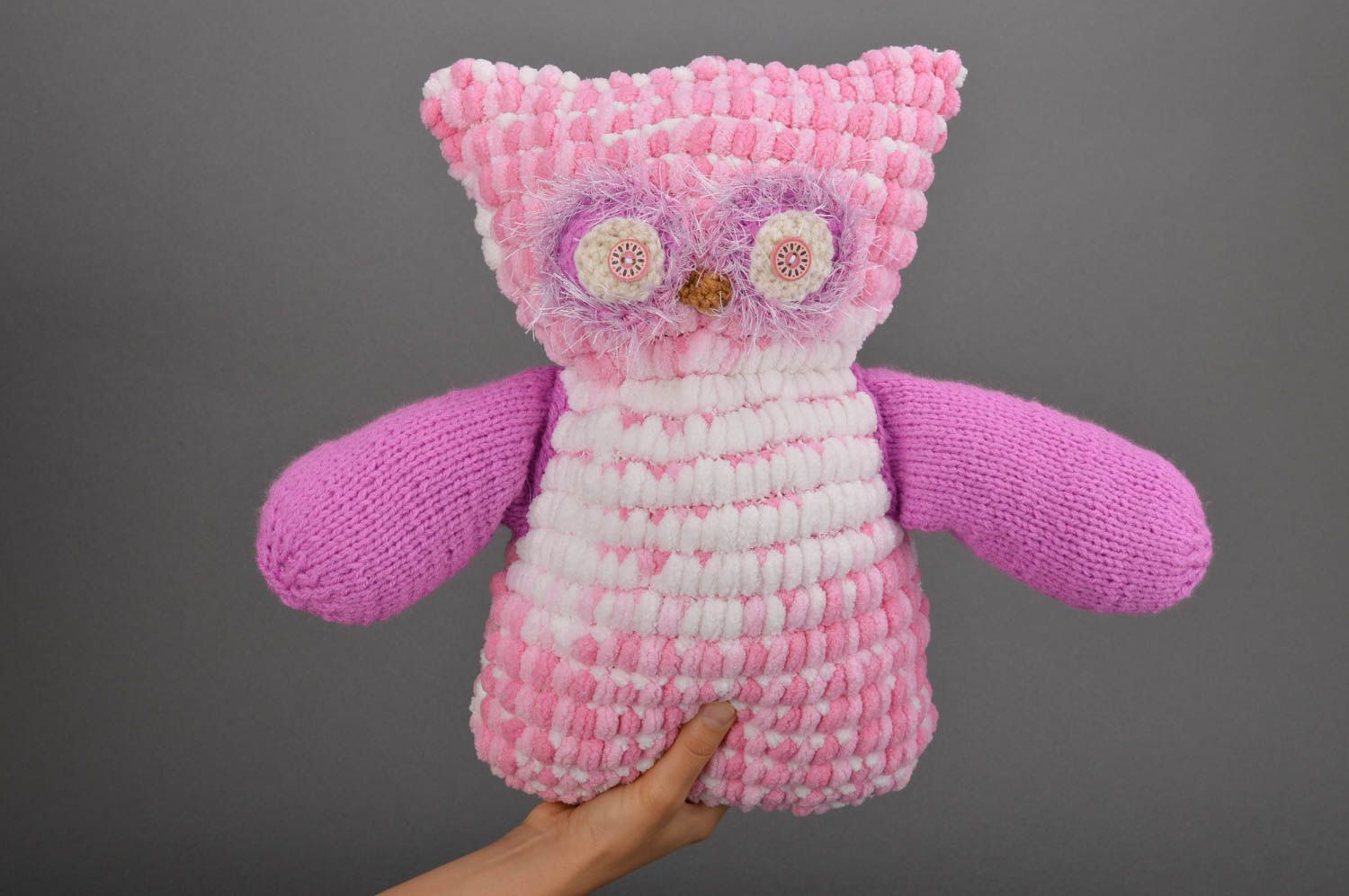 Handmade soft owl toy decorative stuffed toy gift for baby nursery decor ideas photo 5