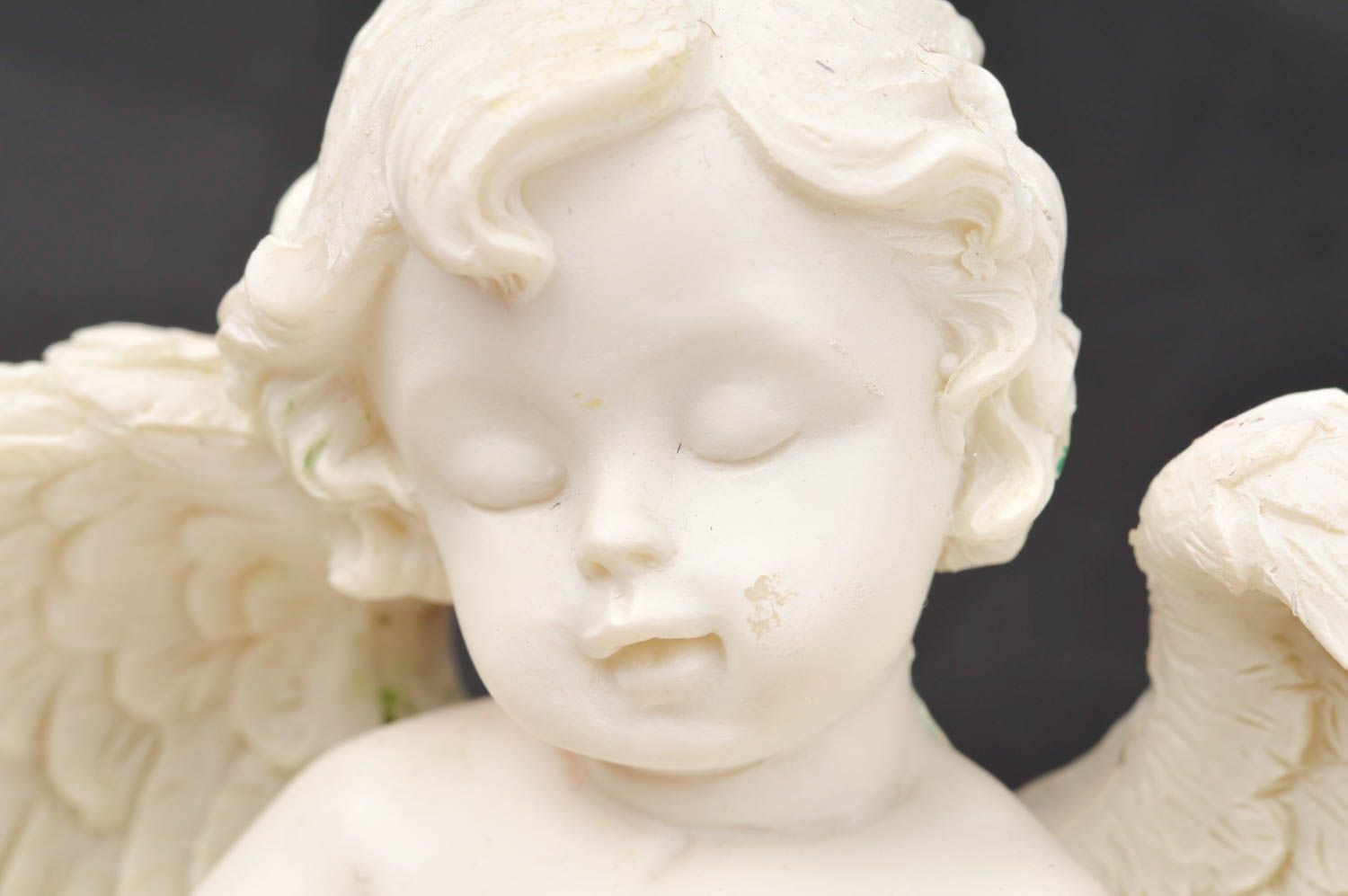Figura de angelito hecha a mano de yeso figura decorativa decoración de hogar  foto 5