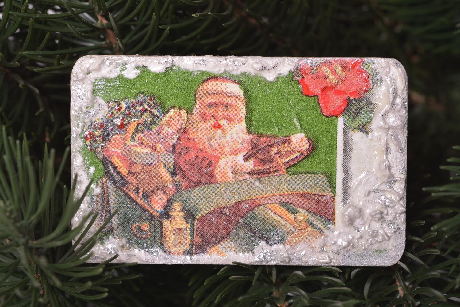 Handmade Kühlschrank Magnet Weihnachtsmann Deko für die Küche Wohn Accessoire foto 1