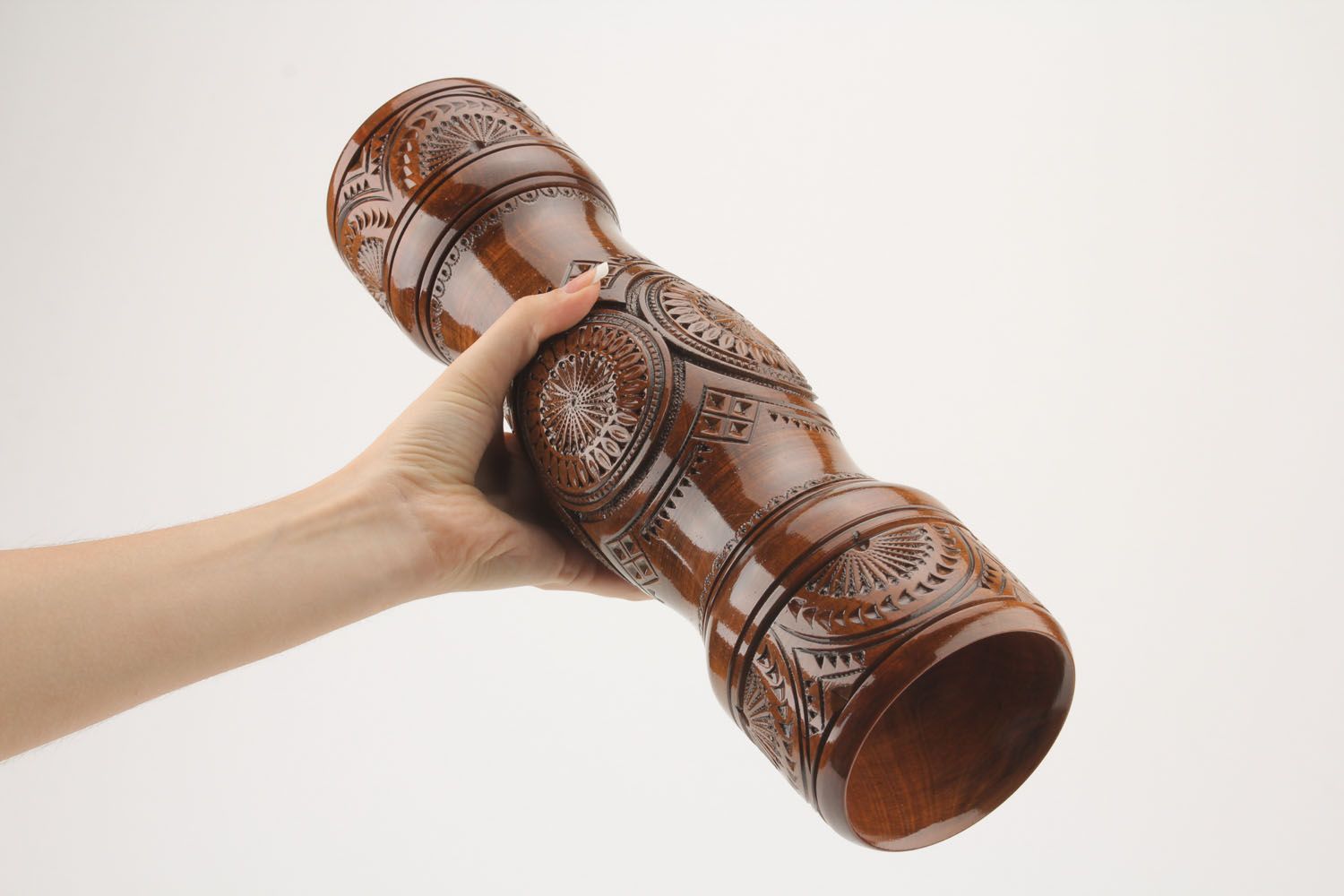 4 inches handmade wooden vase 3,54 lb photo 5