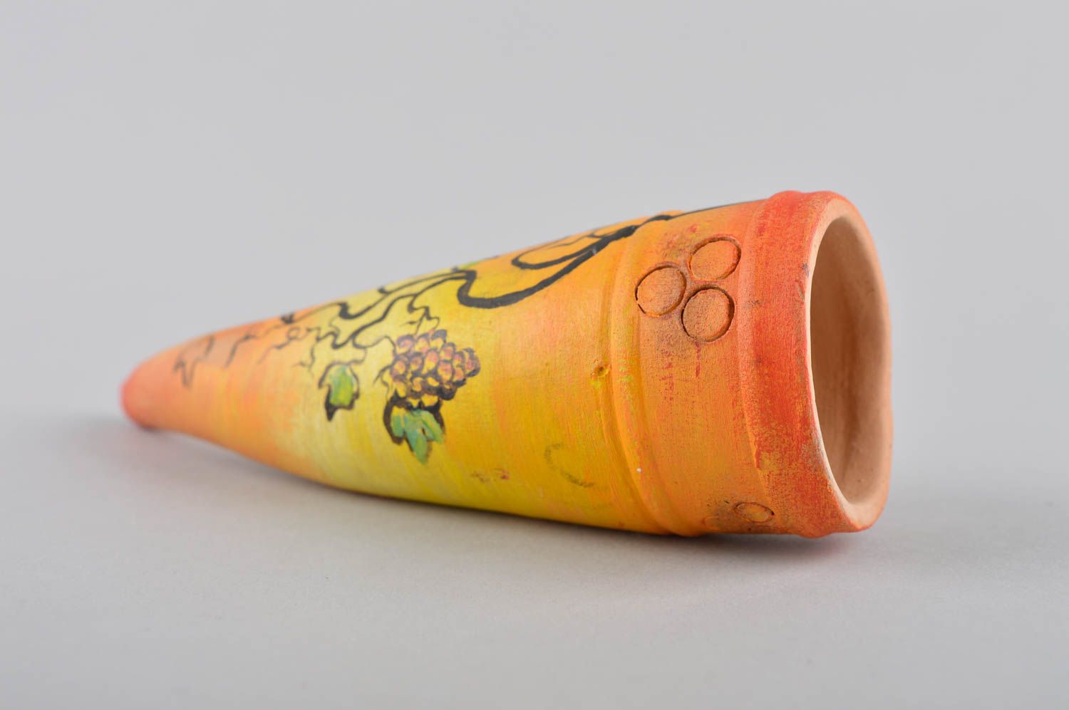 Trink Horn handgefertigt Keramik Behälter Geschenk für Männer bemalt schön foto 4