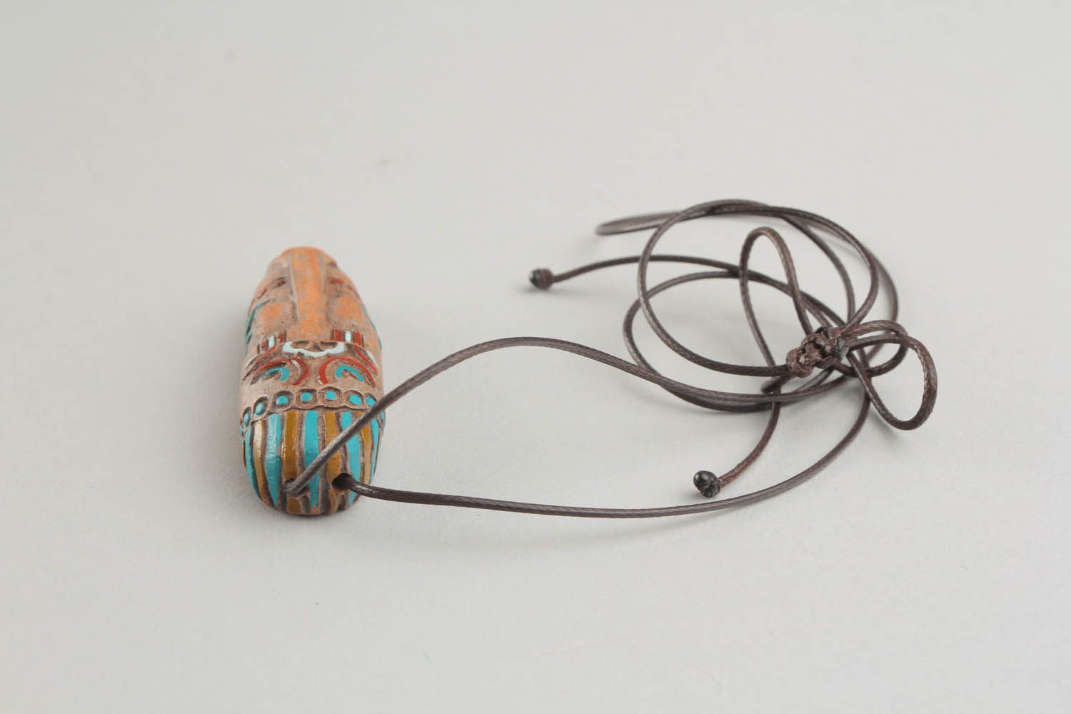 Ceramic pendant in African style photo 4