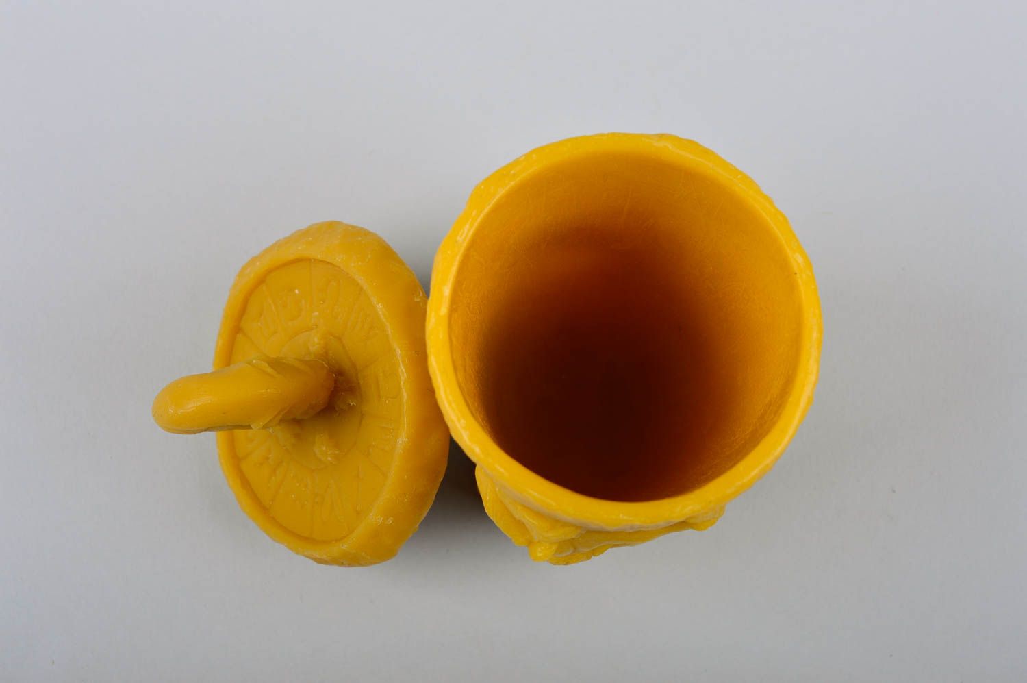 Vaso original hecho a mano utensilio de cocina regalo artesanal de cera de abeja foto 5