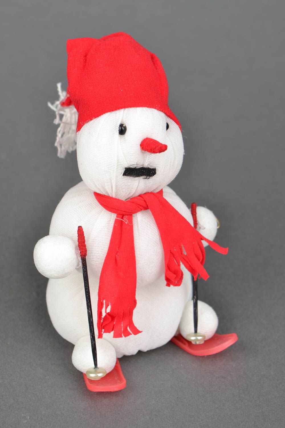 Pupazzo di neve fatto a mano pupazzo di peluche giocattolo simpatico da bambini foto 1