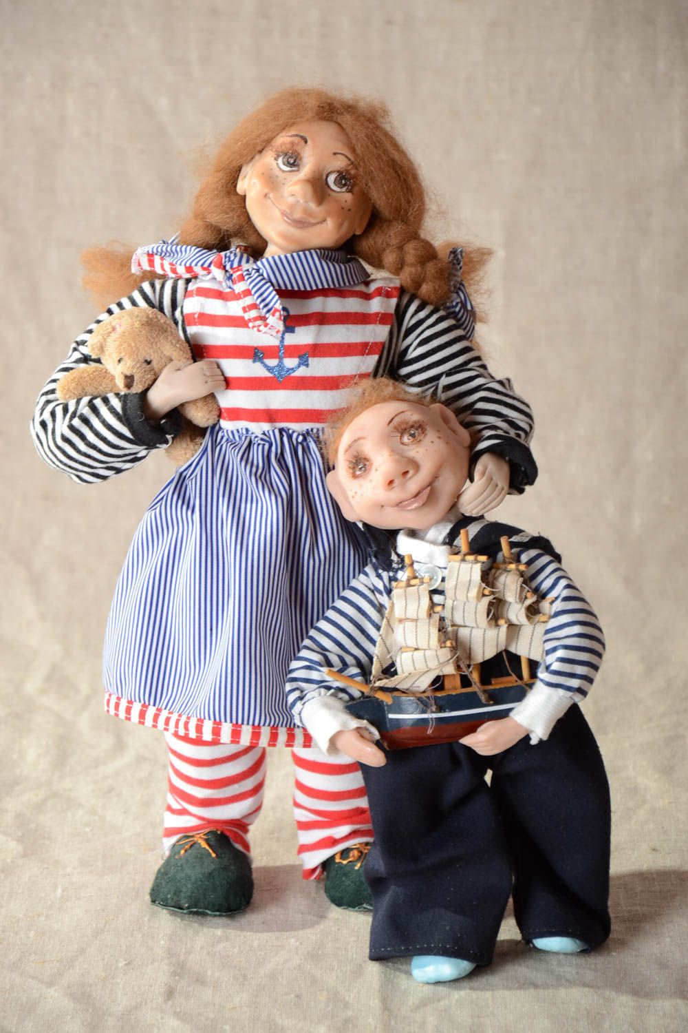 Скульптурные куклы ручной работы 2 дизайнерские игрушки для декора дома фото 1