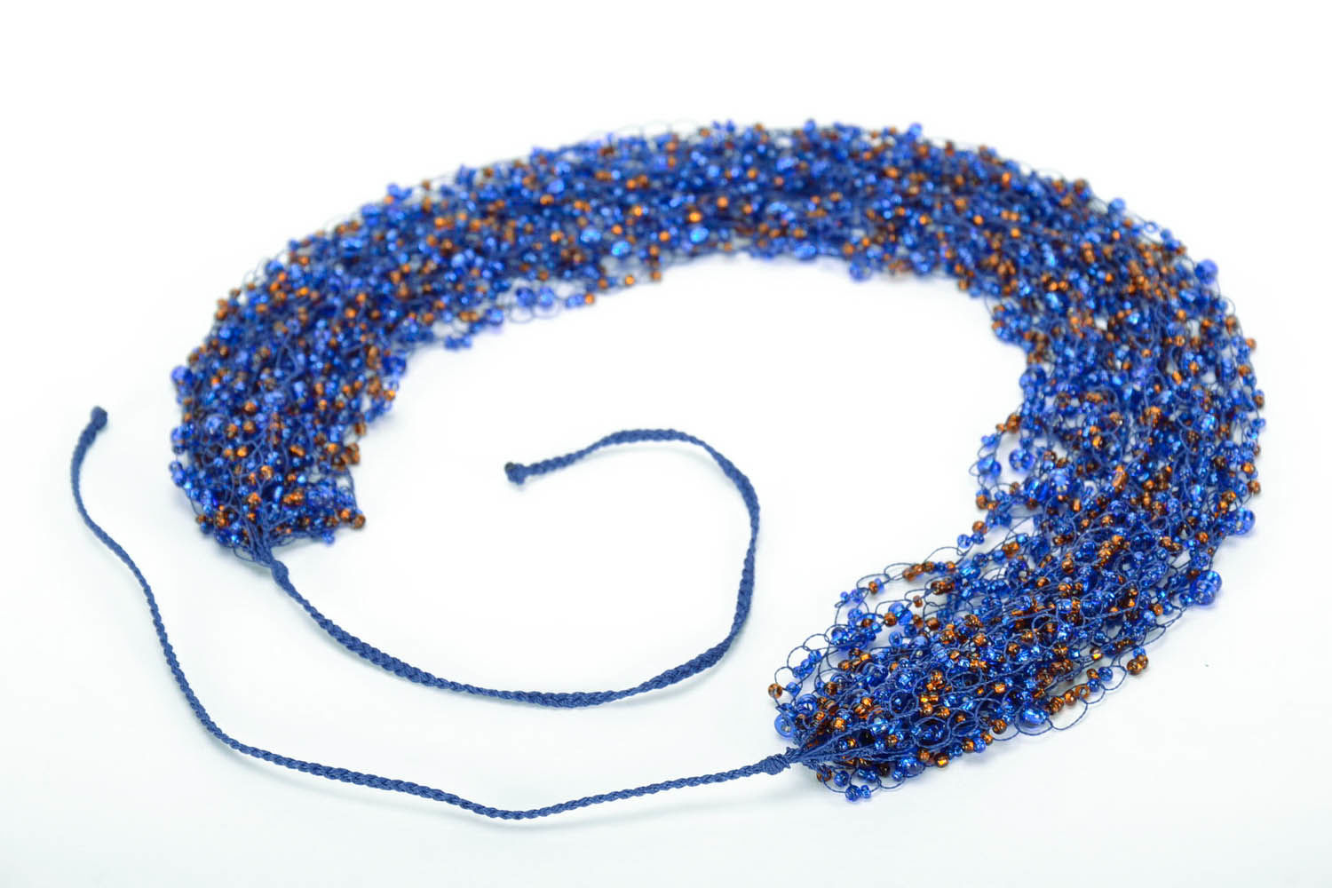 Blue bead necklace photo 1