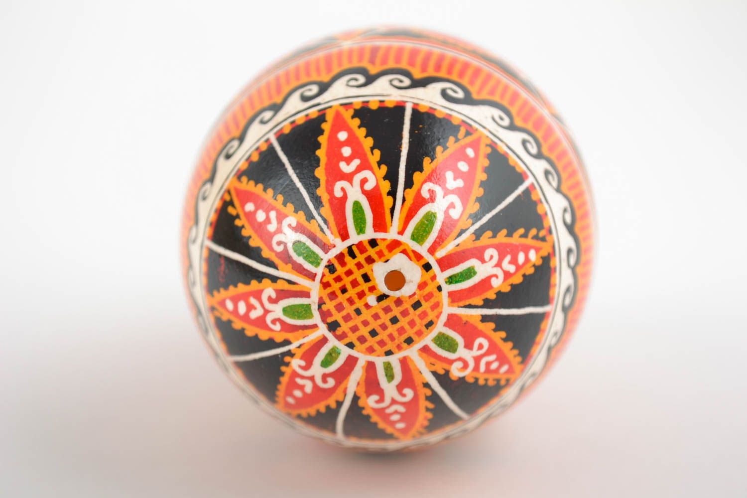 Goose Easter egg painted with acrylics handmade beautiful decorative pysanka photo 5