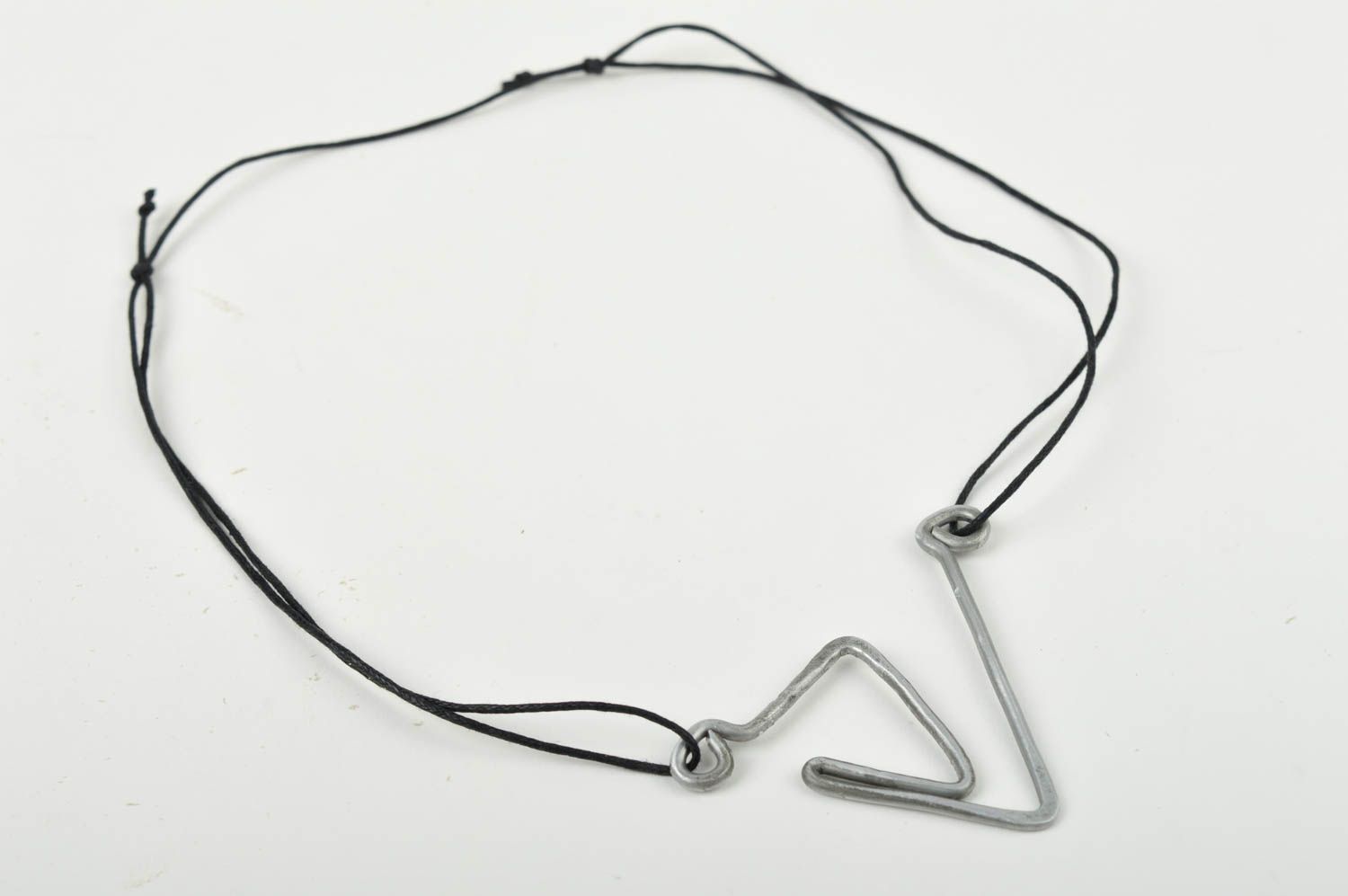 Handmade unusual metal pendant stylish neck accessory female stylish pendant photo 4