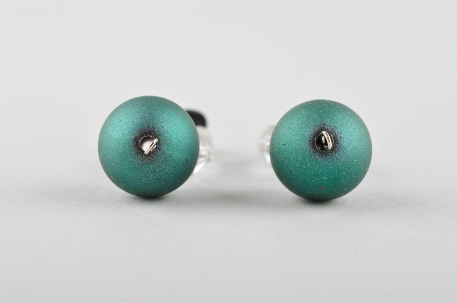 Grüne handgemachte Ohrringe tolles Geschenk für Frauen Künstler Mode Schmuck foto 4
