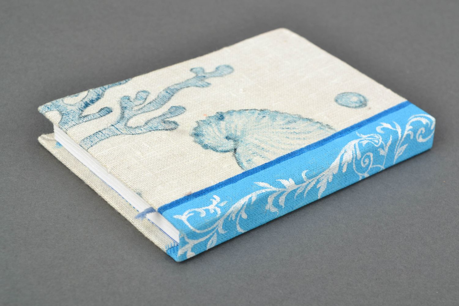Handmade Notizbuch mit Muschel  foto 4