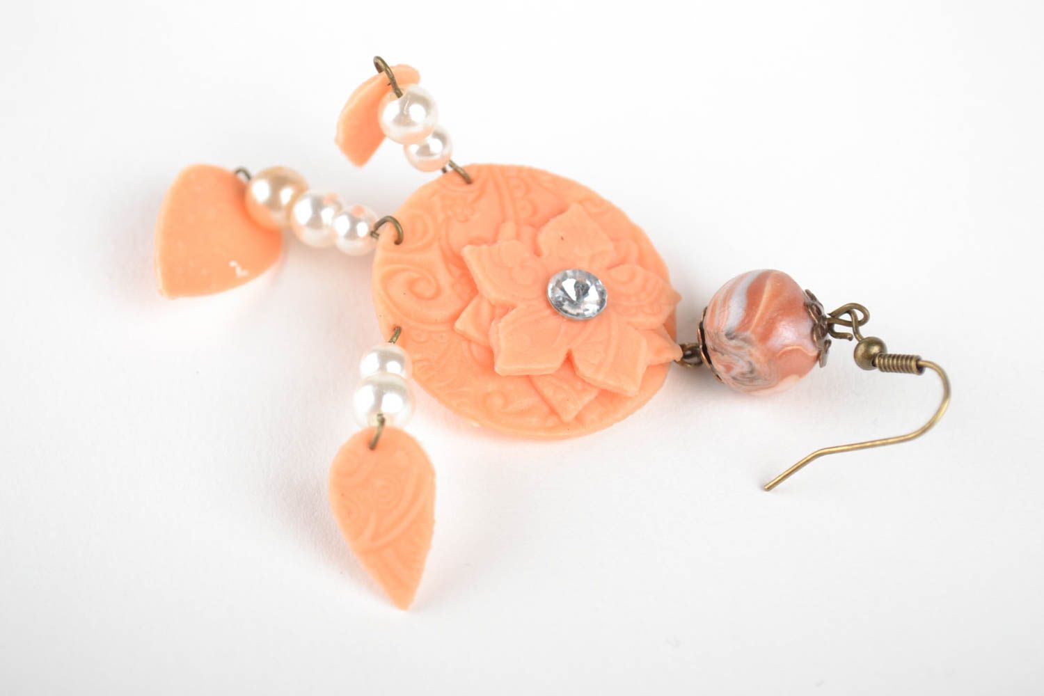 Dangling earrings handmade jewellery polymer clay designer earrings gift ideas photo 3