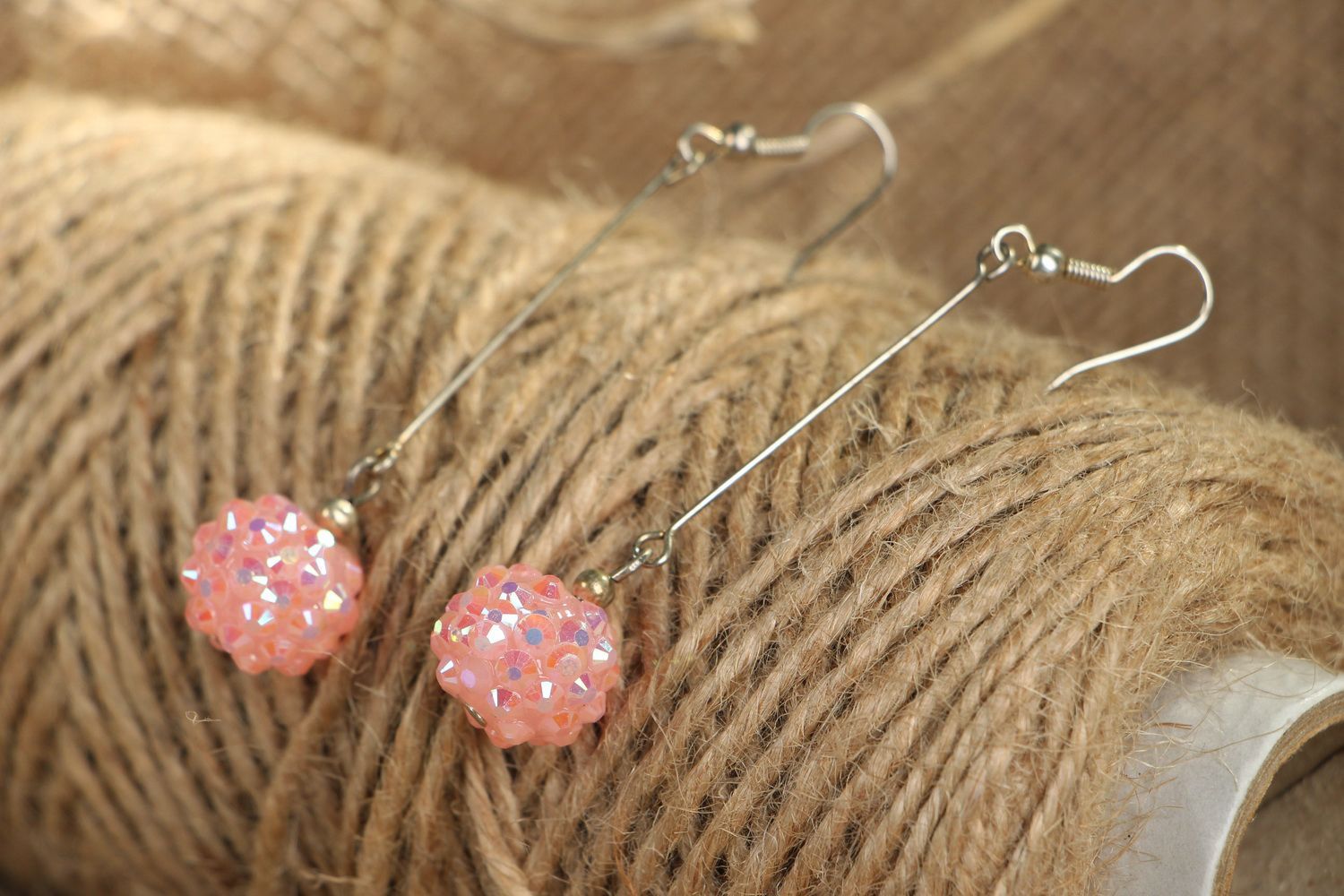 Boucles d'oreilles du plastique Petites boules photo 3