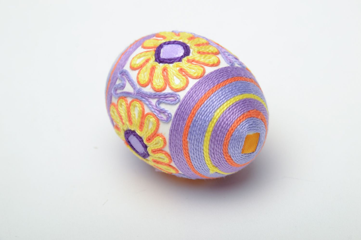 Пасхальное яйцо оплетенное нитками пасхальный декор фото 4