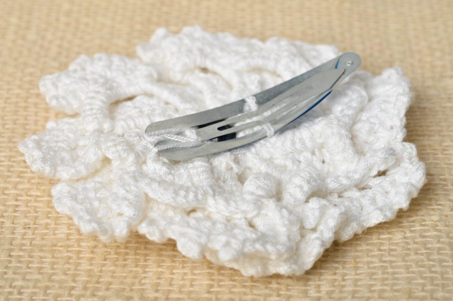 Handmade Frisur Haarspange Blume Haarspange Mode Accessoire weiße mit Perle toll foto 2