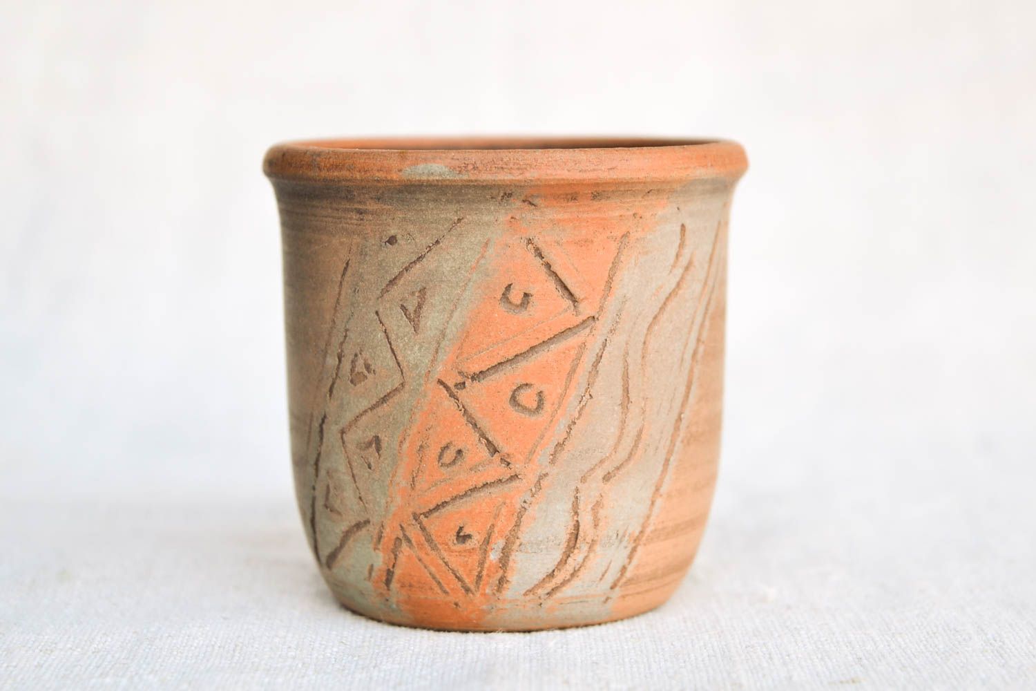 Vaso de cerámica hecho a mano utensilio de cocina vajilla original de arcilla  foto 3