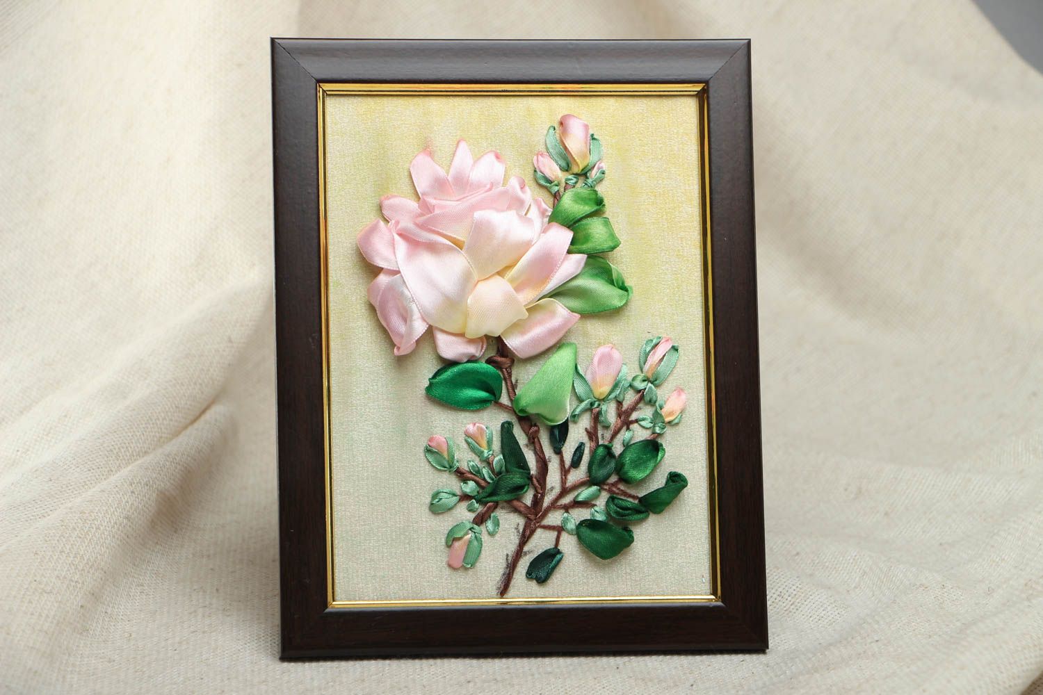Embroidered picture Rose photo 1