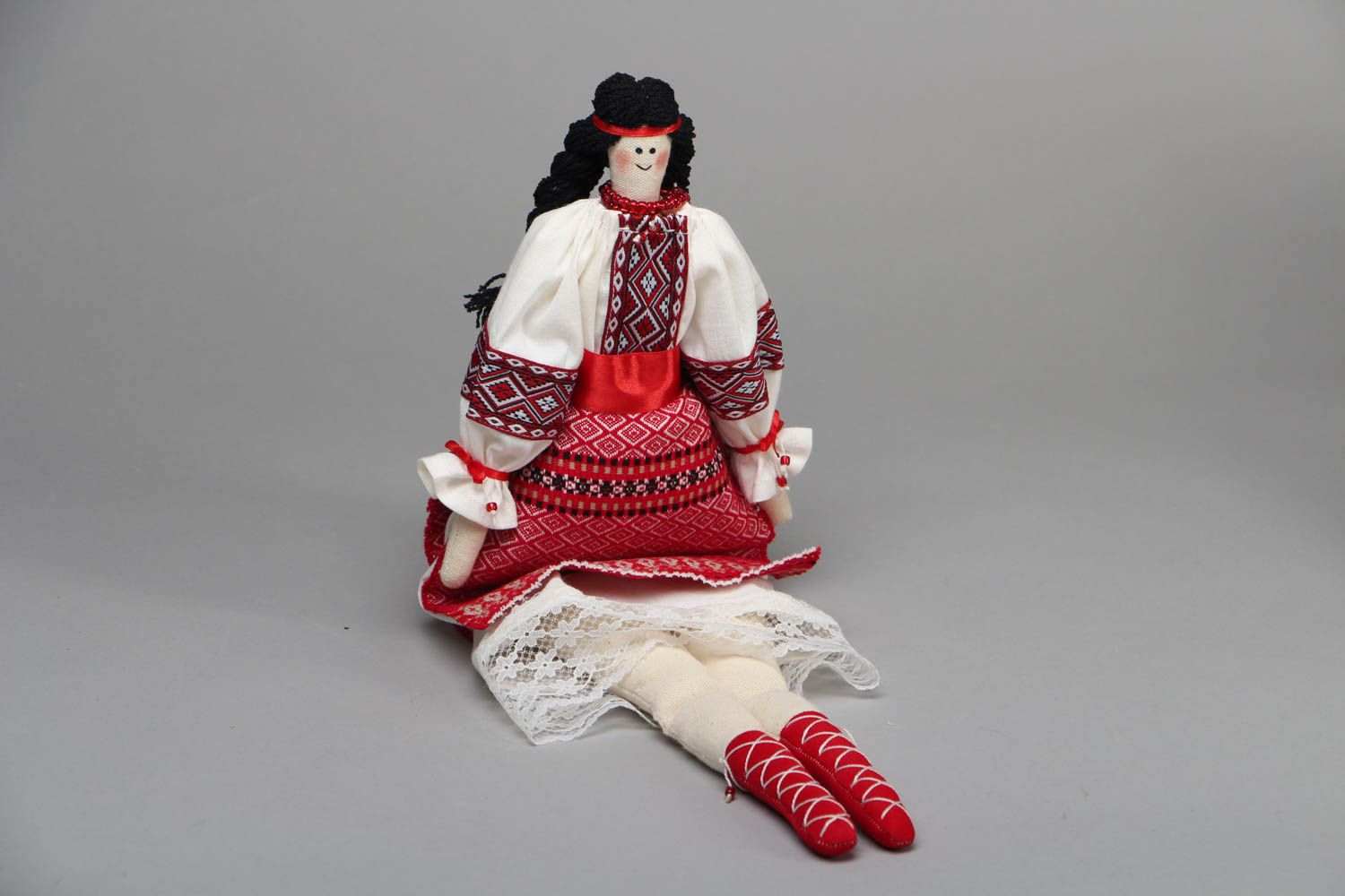 Soft doll in national costume Ukrainian Girl photo 1